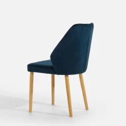 Fameg Krzesło welurowe granatowe KELLAN