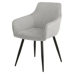 Krzesło welurowe jasnoszare ACURO II