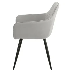 Krzesło welurowe jasnoszare ACURO II