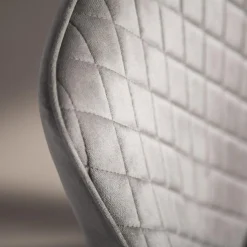 Krzesło welurowe jasnoszare ACURO II