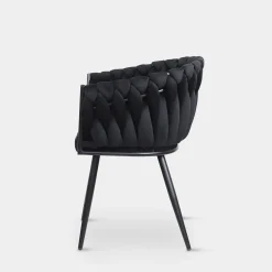 Krzesła|inny Krzesło welurowe LIANA czarne