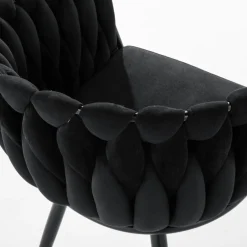 Krzesła|inny Krzesło welurowe LIANA czarne