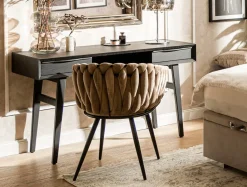 Krzesła| Krzesło welurowe LIANA szarobeżowe