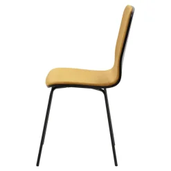 Krzesła|Fameg Krzesło welurowe musztardowe VINGE