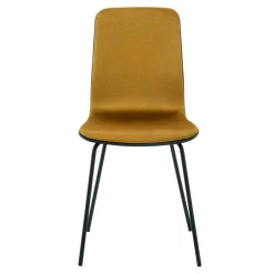 Krzesła|Fameg Krzesło welurowe musztardowe VINGE