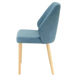Krzesła|Fameg Krzesło welurowe niebieskie KELLAN