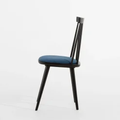 Krzesła|Fameg Krzesło welurowe niebieskie TANARO