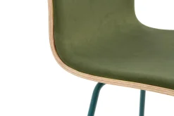 Krzesła|Fameg Krzesło welurowe oliwkowe VINGE