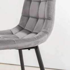 Krzesło welurowe szare ABADA