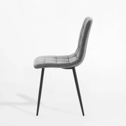 Krzesło welurowe szare ABADA