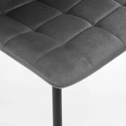 Krzesło welurowe szare ABADA