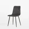 Krzesła| Krzesło welurowe szare ADEK