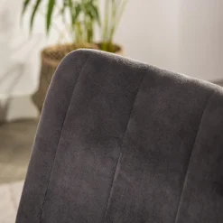 Krzesła| Krzesło welurowe szare ADEK