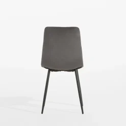 Krzesła| Krzesło welurowe szare ADEK