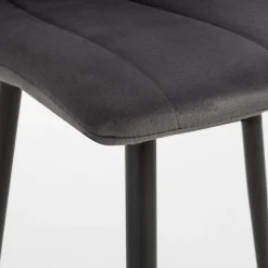 Krzesła| Krzesło welurowe szare ADEK