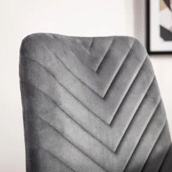 Krzesło welurowe szare ANUTO
