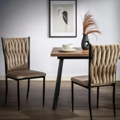 Krzesła|inny Krzesło welurowe szarobeżowe LIANA MINI