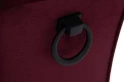 Krzesło welurowe z kołatką bordowe OREGON