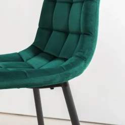 Krzesło welurowe zielone ABADA