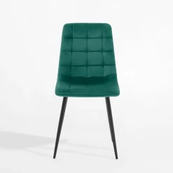 Krzesło welurowe zielone ABADA