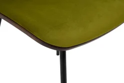 Fameg Krzesło welurowe zielone VINGE