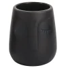 Kubek łazienkowy z twarzą na szczoteczki czarny 10 cm
