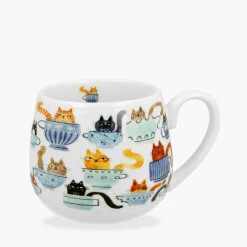 Szklanki I Kubki|inny Kubek baryłka KOCI ŚWIAT KOTY W FILIŻANKACH 430 ml