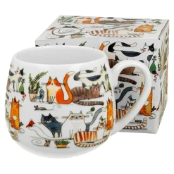 Kubek baryłka KOCI ŚWIAT LENIWE KOTY 430 ml