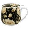 Szklanki I Kubki| Kubek baryłka z zaparzaczem ENGLISH ROSES BLACK 430 ml
