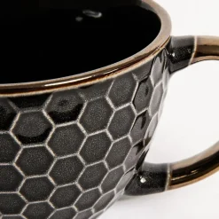 Prima Cucina Kubek ceramiczny czarny BRESCA JUMBO 440 ml