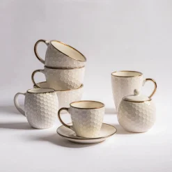 Szklanki I Kubki|Prima Cucina Kubek ceramiczny plaster miodu BRESCA 360 ml