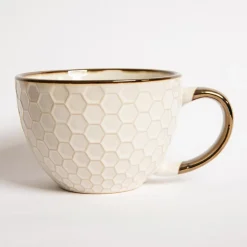 Prima Cucina Kubek ceramiczny plaster miodu BRESCA JUMBO 440 ml