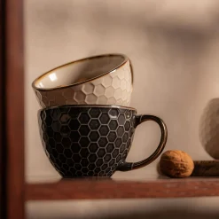 Prima Cucina Kubek ceramiczny plaster miodu BRESCA JUMBO 440 ml