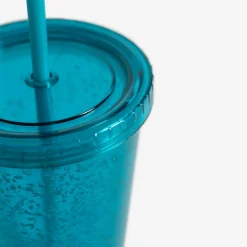 Grill I Piknik|inny Kubek plastikowy ze słomką niebieski 500 ml