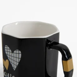 Szklanki I Kubki|inny Kubek porcelanowy LOVE czarny 330 ml
