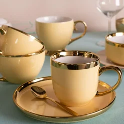 Kubek porcelanowy wanilia AURORA GOLD 300 ml