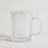 Szklanki I Kubki| Kubek szklany w prążki FIRENZA 350 ml