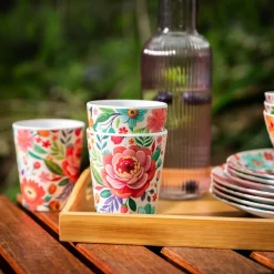 Grill I Piknik|inny Kubek z melaminy w kwiaty 350 ml