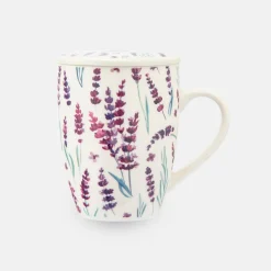 Szklanki I Kubki|inny Kubek z zaparzaczem i pokrywką LAWENDA 340 ml