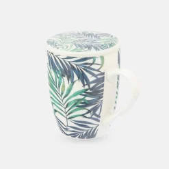 Szklanki I Kubki|inny Kubek z zaparzaczem i pokrywką LIŚCIE 340 ml