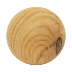 Estetica Kula dekoracyjna ceramiczna efekt jasnego drewna 8 cm