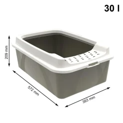ROTHO Kuweta dla kota otwarta szara ECO BONNIE