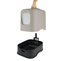 Produkty Dla Zwierząt|ROTHO Kuweta wysoka dla kota beżowo-szara 51 cm