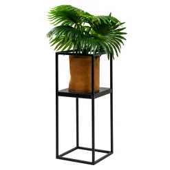 Kwietnik metalowy loftowy czarny LILLIE 47 cm