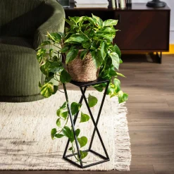 Donice, Osłonki I Kwietniki|inny Kwietnik stalowy loftowy czarny dąb LESCAR XS 47 cm