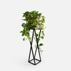 Donice, Osłonki I Kwietniki|inny Kwietnik stalowy loftowy czarny dąb LESCAR XS 47 cm