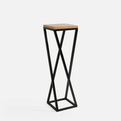 inny Kwietnik stalowy loftowy czarny dąb LESCAR S 62 cm