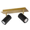 Listwy Oświetleniowe|Wszystkie Lampy Sufitowe| Lamp asufitowa listwa 2 reflektory czarno-złota MARLEY