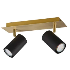 Listwy Oświetleniowe|Wszystkie Lampy Sufitowe| Lamp asufitowa listwa 2 reflektory czarno-złota MARLEY