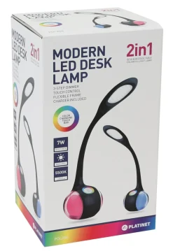 Dzieci PLATINET S.A. Lampa biurkowa LED PDL20B czarna